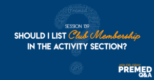 ADG 139: Should I List Club Membership in the Activity Section? 
