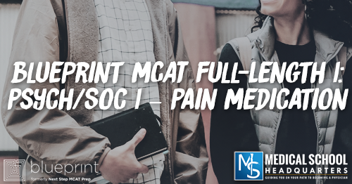 MP 228: Blueprint MCAT Full-Length 1: Psych/Soc 1 – Pain Medication